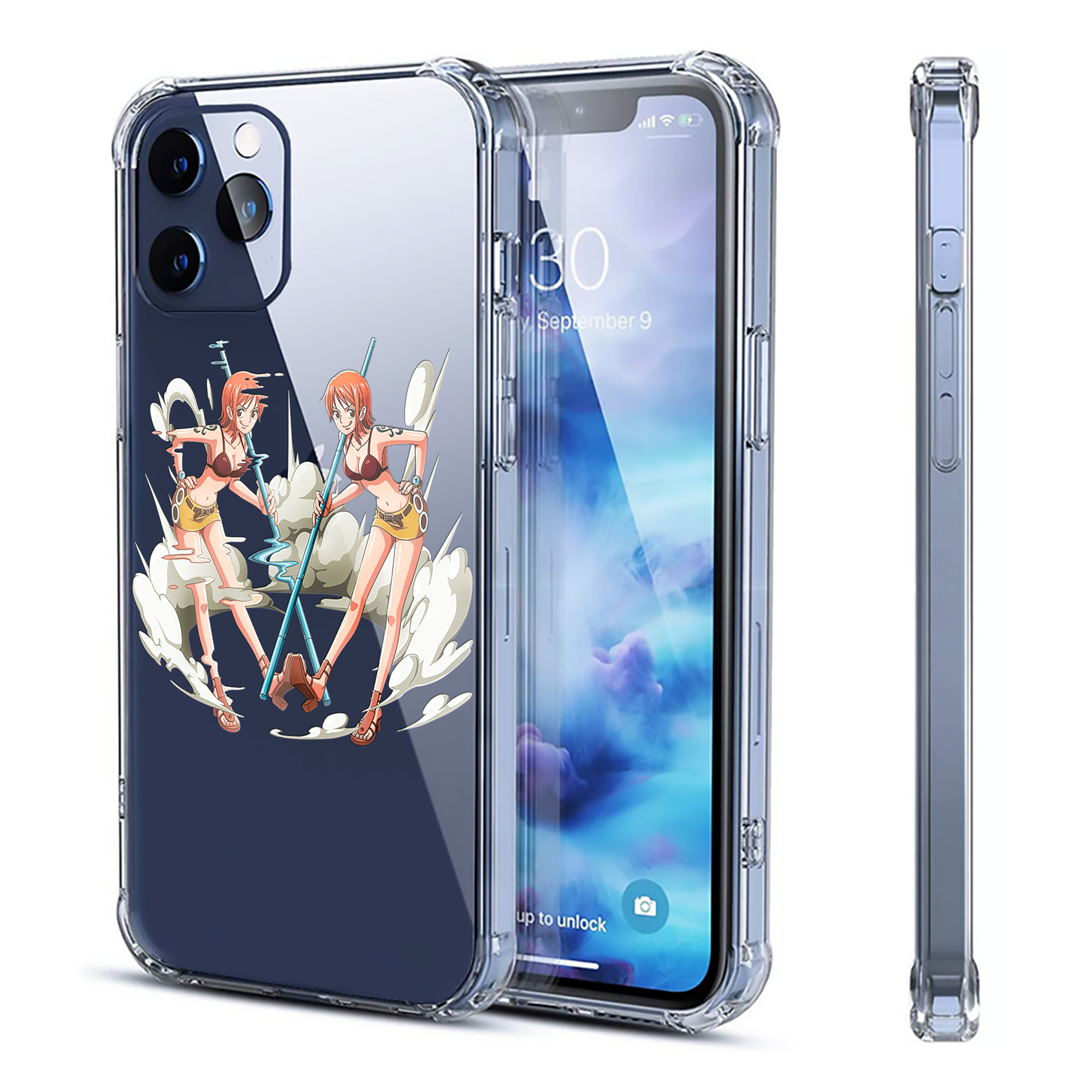 （画像用） ワンピース ナミ ONE PIECE Nami 【iPhone 12シリーズ対応】透明スマホケース（クリアソフトケース）
